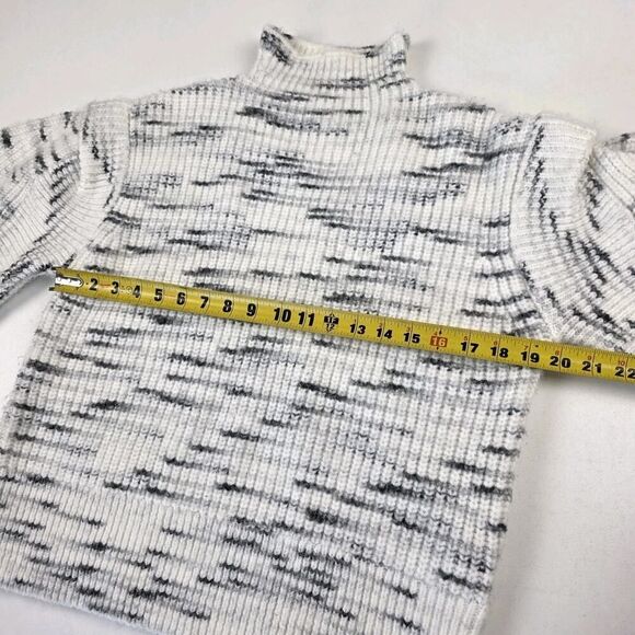 Varley $158 Black/White Belgrave‎ Knit Sweater Funnel Neck Dramatic Sleeve Small - Picture 7 of 14